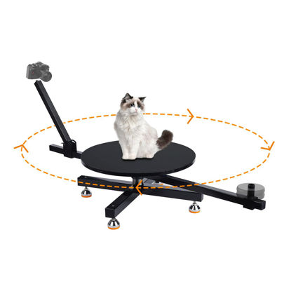 Picture of 360 Degree Rotating Camera Slider,360 Photo Booth Professional Video Equipment,Camera Table Dolly for Photography and Video,DSLR Slider Camera Accessory,Camera Track