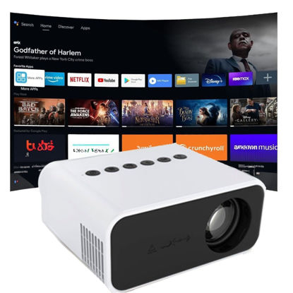 Picture of HD Projector 24 ANSI and Bluetooth with Home Video Projector with Wifi 6 and Bluetooth USB| AV| Micro SD| Audio Interface| USB Flash Drive| IOS & Android Smartphone|Android|Win