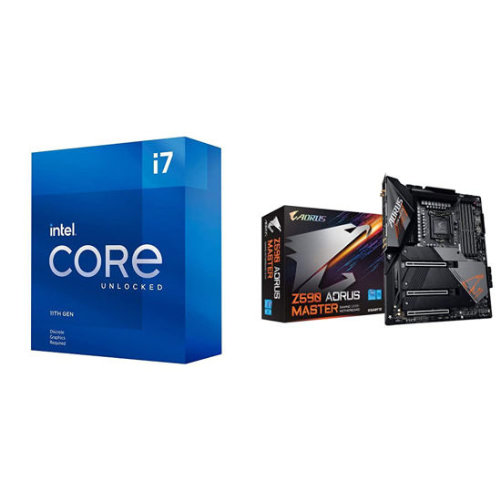 Picture of Intel® Core™ i7-11700KF Desktop Processor 8 Cores up to 5.0 GHz Unlocked LGA1200 125W + GIGABYTE Z590 AORUS Master