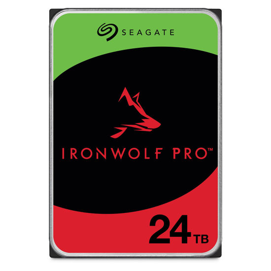 Picture of Seagate IronWolf Pro 24TB Enterprise NAS Internal HDD Hard Drive - CMR 3.5 Inch SATA 6Gb/s 7200 RPM 512MB Cache for RAID Network Attached Storage, Rescue Services (ST24000NT002)