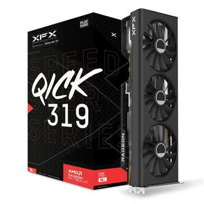 Picture of XFX Speedster QICK319 RX 7800 XT CORE Gaming Graphics Card 16GB GDDR6 HDMI 3xDP, AMD RDNA 3 RX-78TQICKF9