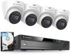 Picture of Amcrest 5MP POE Security Camera System Outdoor, 8CH POE NVR, 4pcs 5MP Turret POE Cameras, IP67 Metal Turret POE IP Cameras, Built in Mic, Pre-Installed 2TB Hard Drive, NV4108E-IP5M-T1179EW4-2TB