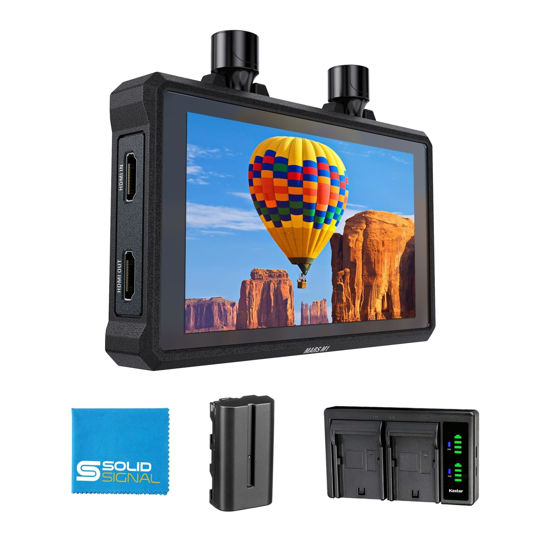 Picture of Hollyland Mars M1 Enhanced 3-in-1 Wireless Monitor/Receiver/Transmitter | HDMI/SDI | Up to 450ft Range | Low Latency | Includes Extra NP-F570 Battery, Charger, and SolidSignal Microfiber Cloth