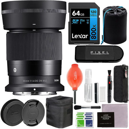 Picture of Sigma 30mm f/1.4 DC DN Contemporary Lens for Nikon Z Mount with Advanced Accessory & Travel Bundle | 302973 | Sigma 30mm Nikon Z Lens