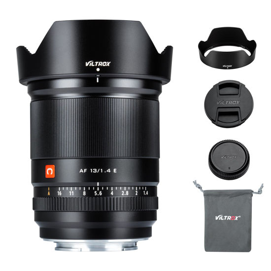 Picture of VILTROX AF 13mm f1.4 F/1.4 E Mount Lens, F1.4 Large Aperture Ultra Wide Angle Autofocus APS-C Prime Lens for Sony E-Mount Camera A6600 A6500 A6300 A6400 A7 A7R A7C A7II A7RII A7SIII A7III A9 A1