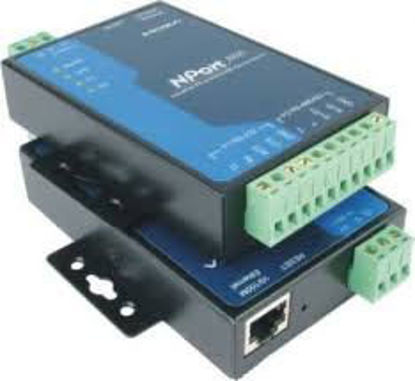 Picture of MOXA NPort 5232I-T - 2 Ports RS-422/485 Device Server, 10/100 Ethernet, Terminal Block, 15KV ESD, 2 KV Optical Isolation, 12-30VDC, -40 to 75°C Operating Temperature