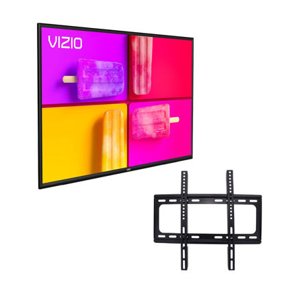 Picture of VIZIO 55-Inch Class V-Series LED 4K UHD Smart TV Compatible with Netflix, Disney+, Apple TV, YouTube and Voice Remote + Wall Mount Included (No Stands) - V555-J01 (Renewed)