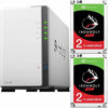 Picture of DS220j 2-Bay DiskStation Bundle with 4TB (2x2TB) of Seagate Ironwolf NAS Drives Fully Assembled and Tested by CustomTechSales