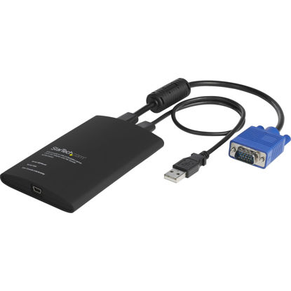 Picture of StarTech.com USB Crash Cart Adapter - File Transfer & Video - Portable Server Room Laptop to KVM Console Crash Cart (NOTECONS02), Black