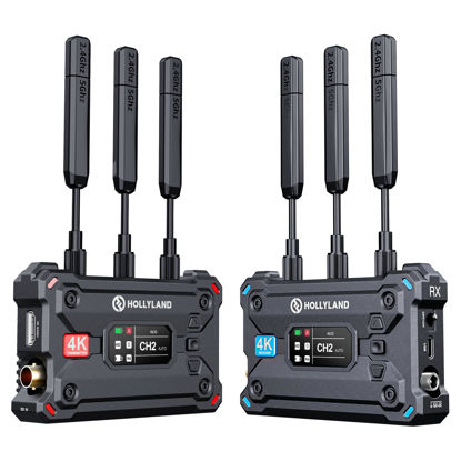 Picture of Hollyland Pyro S Wireless Video Transmitter and Receiver HDMI SDI 4K30/1080p60 1300ft Los Range 50ms Latency Up to 4 Receiver, Auto Dual-Band Hopping (ADH), Smart Channel Scan, Live Stream (1TX+1RX)