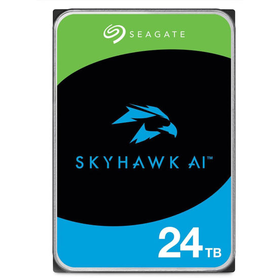 Picture of Seagate Skyhawk AI 24TB Video Internal Hard Drive HDD - 3.5 Inch SATA 6Gb/s 512MB Cache for DVR NVR Security Camera System with in-House Rescue Services (ST24000VE002)