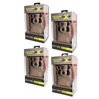 Picture of TACTACAM Reveal X Gen 2.0 LTE Cellular Trail Camera AT&T and Verizon, HD Video, HD Photo, Low Glow IR LED Flash (TA-TC-XG2) for Hunting, Security, Surveillance Gen 2 (4) 4 Pack Gen 2.0