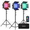 Picture of GVM RGB LED Video Light Kit, Dimmable Photography Lighting with APP Control, 680RS 50W 3 Packs Led Panel Light for YouTube Studio, Video Shooting, Gaming, Streaming, Zoom, Broadcasting, Conference