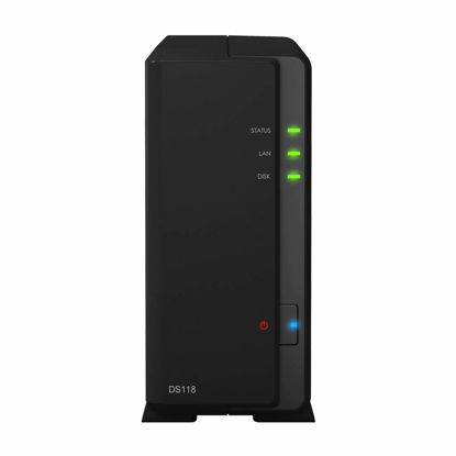 Picture of Synology DiskStation DS118 NAS Server with RTD1296 1.4GHz CPU, 1GB Memory, 4TB HDD Storage, 1 x 1GbE LAN Port, DSM Operating System