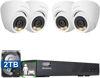 Picture of ONWOTE Wired 4K NVR PoE Security Camera System, Human Vehicle Detection Tigger Color Night Vision, 4 * 6MP Outdoor 122° Wide Angle IP Cameras Audio, 8 Channel 8MP NVR 2TB, CCTV Home Surveillance Kit