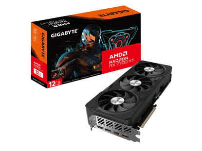 Picture of GIGABYTE Radeon RX 7700 XT Gaming OC 12G Graphics Card, 3X WINDFORCE Fans 12GB 192-bit GDDR6, GV-R77XTGAMING OC-12GD Video Card