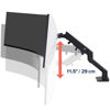 Picture of Ergotron - HX HD Premium Heavy Duty Gaming Monitor Arm, Single Monitor Desk Mount - for 1000R Curved Ultrawide Monitors Up to 49 Inches, 28 to 42 lbs, VESA 75x75mm or 100x100mm - HD Pivot, Matte Black