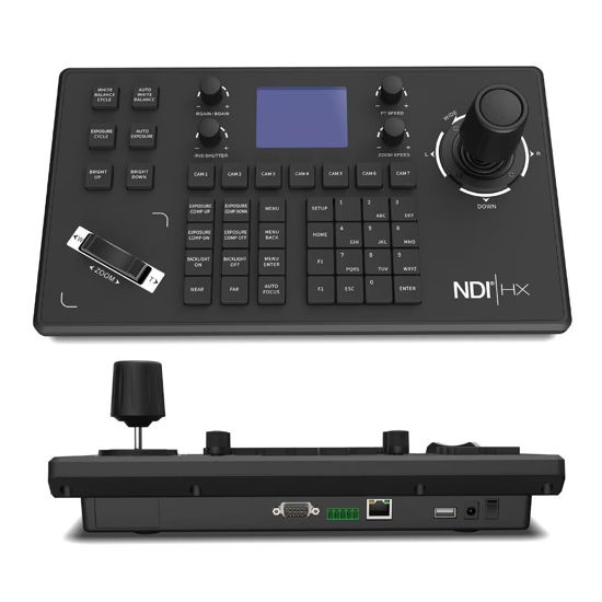 Picture of NDI PTZ Controller PTZ Camera Joystick Controller, PoE Network 4D PTZ Keyboard VISCA PELCO D/P RS232 RS485 for Video Conference Broadcast Church Live Streaming