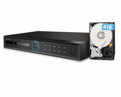 Picture of Amcrest 5Series 4K NVR 16-Channel NV5216-4TB 16CH (Record 16CH 4K @30fps, View/Playback 4CH 4K @30fps) Network Video Recorder - Pre-Installed 4TB Hard Drive (No PoE Ports Included)