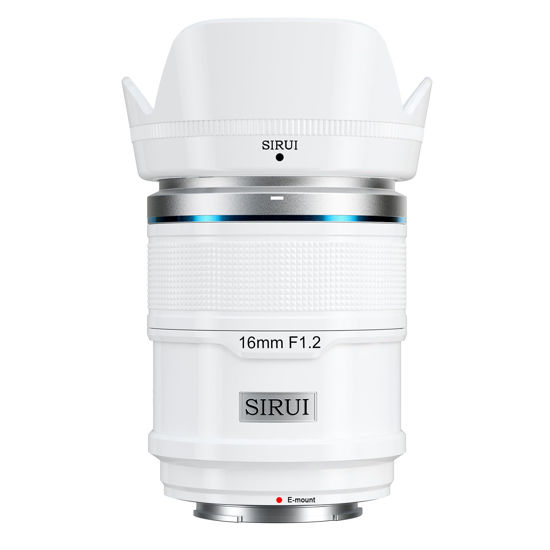 Picture of SIRUI Sniper 16mm Autofocus Lens, F1.2 Wide Angle APS-C Camera Lens for A5 A6 A7 FX A9 ZV-E Series (E Mount, White)