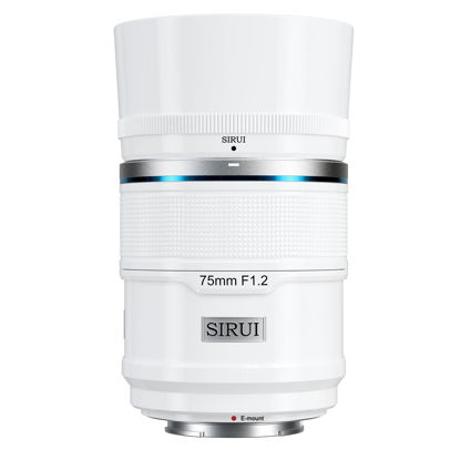 Picture of SIRUI Sniper 75mm Autofocus Lens, F1.2 Telephoto APS-C Camera Lens for A5 A6 A7 FX A9 ZV-E Series (E Mount, White)