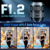 Picture of SIRUI Sniper 16mm Autofocus Lens, F1.2 Wide Angle APS-C Camera Lens for A5 A6 A7 FX A9 ZV-E Series (E Mount, Black)