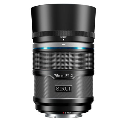 Picture of SIRUI Sniper 75mm Autofocus Lens, F1.2 Telephoto APS-C Camera Lens for A5 A6 A7 FX A9 ZV-E Series (E Mount, Black)