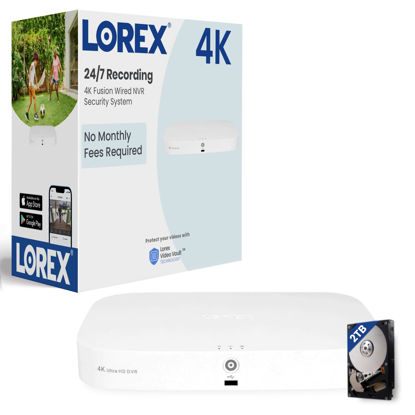 Picture of Lorex 4K 16-Channel (8 Wired and 8 Fusion) Fusion Security Camera 2TB NVR IP Recorder (Recorder Only N847, Cameras Not Included) - Wired + WiFi Connectivity, Remote Viewing, Local Storage & No Fees