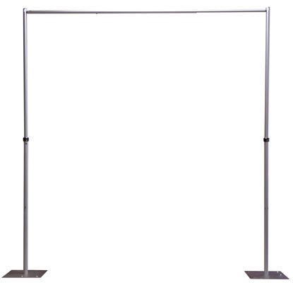 Picture of OnlineEEI, Adjustable Height Pipe and Drape Backdrop or Room Divider Kit, 7ft to 12ft High x 7ft to 12ft Wide, Premier Drape Not Included