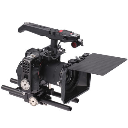 Picture of JTZ DP30 JL-JS7 Electronic Camera Cage Supports Zoom Focus REC + Fotga Mini Lightweight 4x4 4x5.65 Lens Matte Box for A9 II A7III A7RIII A7SIII A7RIV