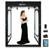 Picture of Professional Photo Light Box Photography Studio Dimmable LED Large Shooting Tent Cube 47x39x78inch Video Continuous Lighting Lightbox Soft Box with 3 Colors PVC Backdrops and Carrying Bag