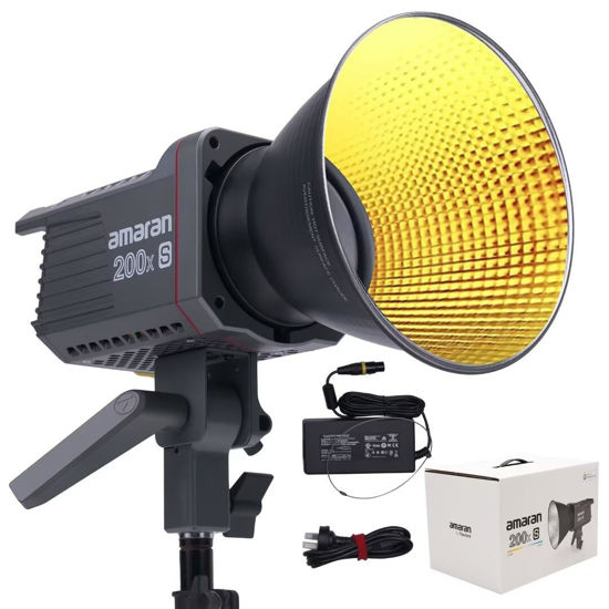 Picture of Aputure Amaran 200X-S Cob Led Video Light Bicolor 2700K-6500K,250W,51600Lux1M,App Control,9 pre Programmed Lighting Effects,Ultra Silent Fan