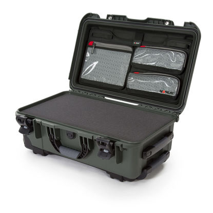 Picture of Wheeled Series 935 Lightweight NK-7 Resin Waterproof Protective Case with Foam Insert and Lid Organizer - Olive