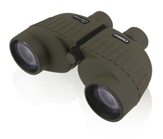 Picture of Steiner Military-Marine Series Binoculars, Lightweight Tactical Precision Optics for Any Situation, Waterproof, Green, 7x50