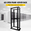 Picture of Raising Electronics Server Rack 4 Post Open Rack Frame Rack Enclosure 19 Inch Adjustable Depth Aluminum (42U,82Inch Height)