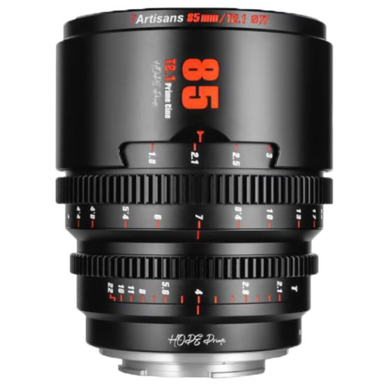 Picture of 7artisans 10mm/16mm/25mm/35mm/50mm/85mm T2.1 Cine Lens for Sony E Mount APS-C 260° Ultra Long Focus Large Aperture Prime Mirrorless Camera Lens for Portraiture/Street Photography/Humanistic(85mm)