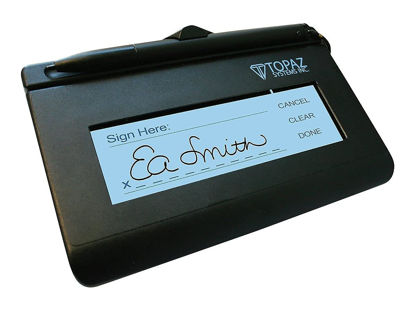 Picture of Topaz SignatureGem T-LBK462-HSB-R 1X5 Backlit LCD Signature Capture Pad USB Connection