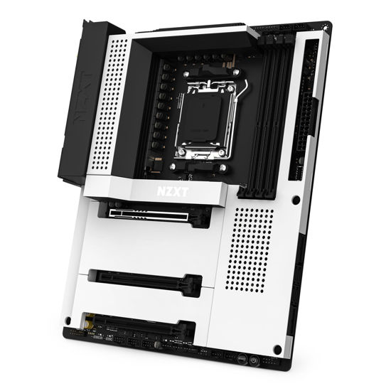 Picture of NZXT N7 B650E - AMD B650 Chipset - Supports AMD Ryzen 9000 8000 & 7000 Series CPUs (Socket AM5) - ATX Gaming Motherboard - Integrated Rear I/O Shield - DDR5 - Wi-Fi 6E - White