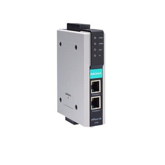 Picture of MOXA NPort IA-5150I 1-Port RS-232/422/485 Serial IA Device Server with 2 KV Isolation, 10/100 Ethernet (RJ45)