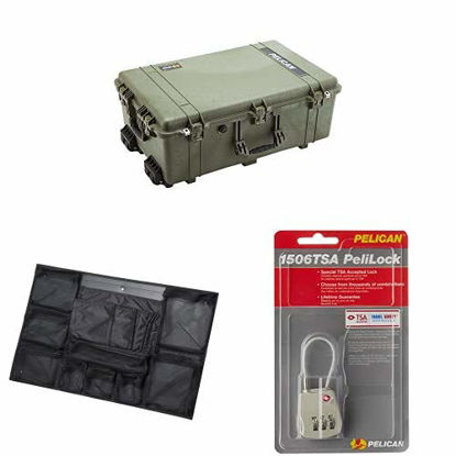 Picture of Pelican Select Bundle - Pelican 1650 Case with Foam (OD Green) Plus Lid Organizer and TSA Lock