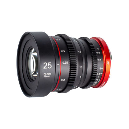 Picture of Meike 25mm T2.2 Large Aperture Manual Focus Low Distortion APS-C S35 Format 6K Mini Prime Cine Lens Compatible with Canon RF Mount Cameras R7 R10 R50