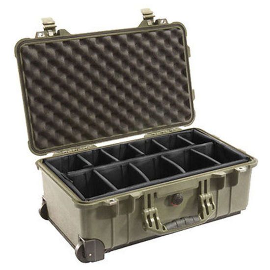 Picture of Pelican 1510 Case With Padded Dividers (OD Green), Olive Green (015100-0040-130)