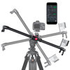 Picture of ASHANKS Camera Slider, Motorized Track Dolly APP Control Timelapse Carbon Fiber Rail Stabilizer, for DSLR Camcorder Photo Video Film Photography, Load 44lb/20kg, Android/iOS APP Available, 31in/80cm