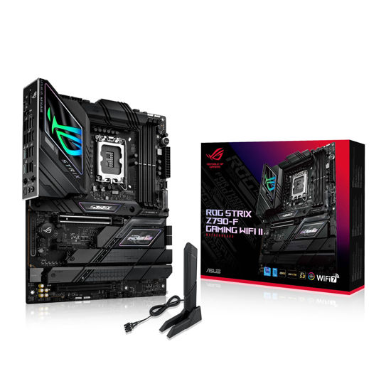 Picture of ASUS ROG Strix Z790-F Gaming WiFi II LGA 1700(Intel 14th &13th & 12th Gen) ATX Gaming Motherboard(DDR5,2.5 Gb LAN,5XM.2 Slots,PCIe 5.0 x16,WiFi 7,Front-Panel Connector with PD 3.0 up to 30W)