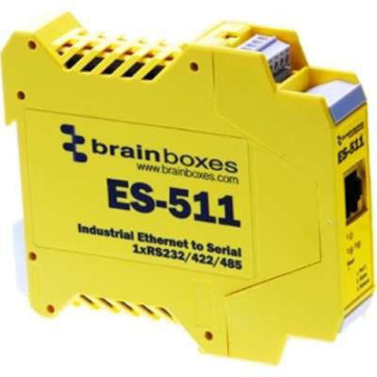 Picture of BRAINBOXES ES-511 ES-511 1PORT Device SVR RS232/422/485 ENET Industrial Class, 1 Port RS-232/422/485 Industrial Ethernet to Serial Device Server