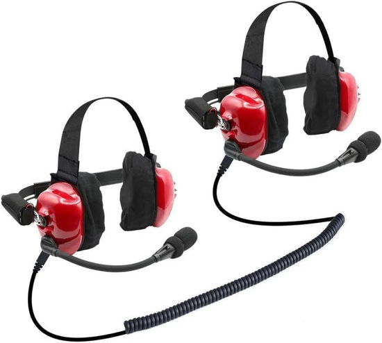 Picture of Rugged Pair of NASCAR Linkable Behind The Head Headsets for Race Fan Racing Radios Electronics Communications Connects to Scanners Race Receiver Nitro Bee