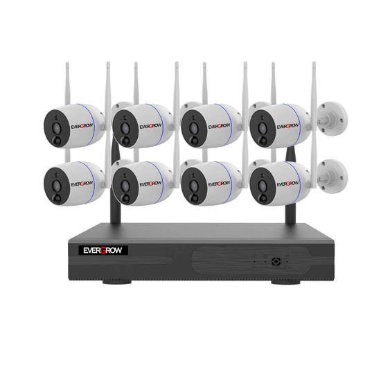 Picture of [2 Way Audio, Long Range, 10 Channel NVR] Wireless Security Dual Mode Camera System with 1TB Hard Drive, 8Pcs 1296p IP Security Surveillance Cameras Home Outdoor Alexa (8CH-A-2MP-168)