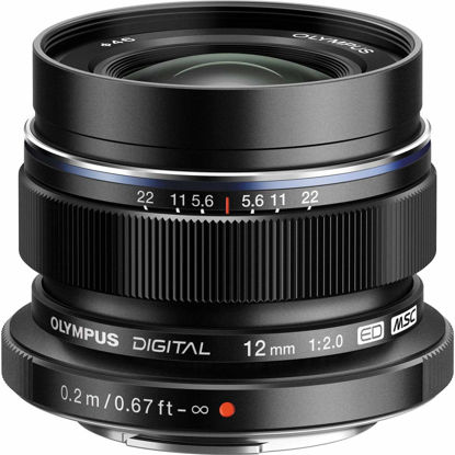 Picture of Olympus M.Zuiko Digital ED 12mm F2.0 Lens, for Micro Four Thirds Cameras (Black)