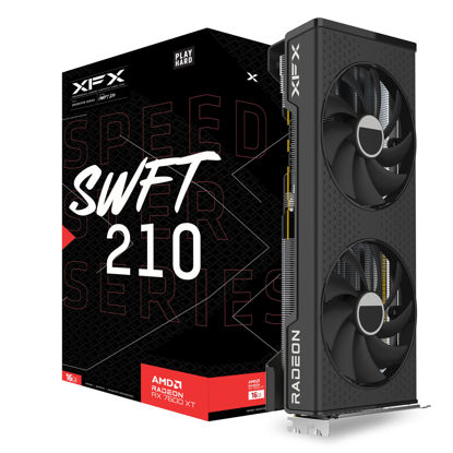 Picture of XFX Speedster SWFT210 Radeon RX 7600XT CORE Gaming Graphics Card with 16GB GDDR6 HDMI 3xDP, AMD RDNA 3 RX-76TSWFTFP