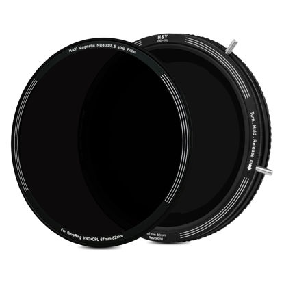 Picture of H&Y RevoRing 67-82mm Variable ND Filter Polarizing Filter and ND400 Magnetic Filter 9 Stop Fixed ND Filter for Lanscape Photography Videography